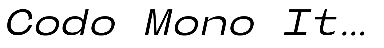 Codo Mono Italic Regular